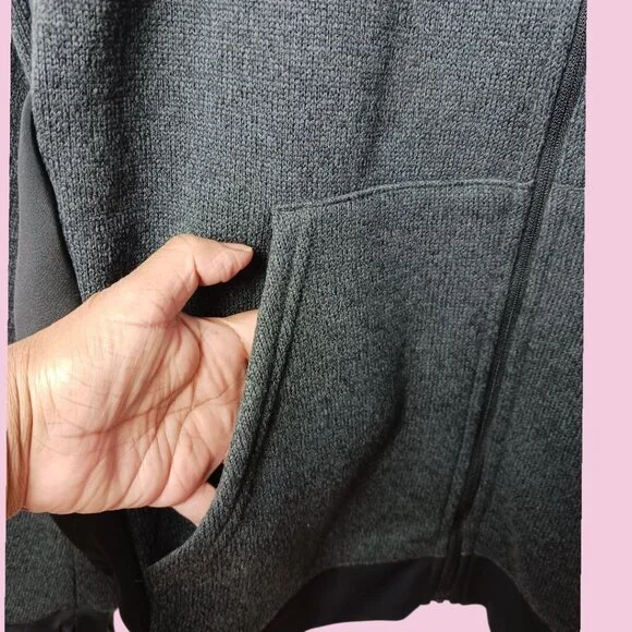 Adidas Climalite Run Hoodie Jacket Mens Full-Zip With Pockets Charcoal Large - Picture 8 of 16